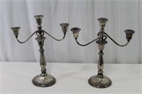 2 Vtg. Frank M. Whiting Wtd. Sterling Candelabras