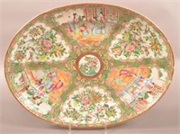 Rose Medallion Oriental Porcelain Platter.