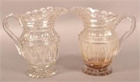 Pair of Pittsburgh Colorless Flint Glass Pitchers.