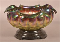 Tiffany Type Pinched-Rim Center Bowl.