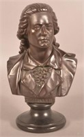 Bronze Finished Pottery Bust of Schiller.