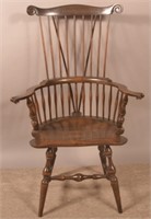 Philadelphia Windsor Style Brace-Back Arm Chair.