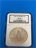 1989 D Congress One Dollar Coin