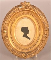 19th Century Silhouette of Young Lady.