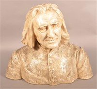 Plaster of Paris Bust of Franz Liszt.