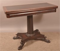 Federal Style Mahogany Swivel-Top Game Table
