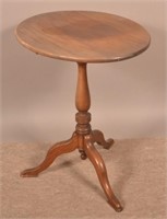 Period Style Mahogany Tilt-Top Candle Stand.