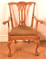 Chippendale Arm Chair with Pierced Splat-Back Shel