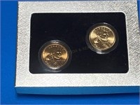 (2) 2000 Sacagawea Dollar Coins