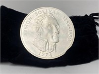 1974 Republic of Panama 20 Balboas Coin