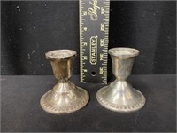 Pair of Sterling Silver Duchin Candle Holders