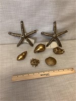 7 - Bronze starfish and shells