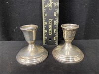 Pair of Sterling Silver Towle Candle Holders
