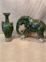 2 Elephant and Dragon vase