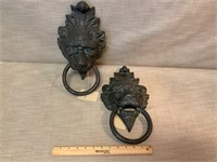 Pair of bronze door knockers