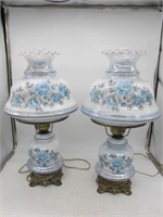 PAIR OF GONE WITH THE WIND STYLE ELECTRIC LAMPS X2