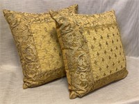 Pair of gold pillows