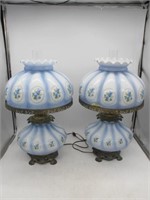 PAIR OF GONE WITH THE WIND STYLE ELECTRIC LAMPS X2