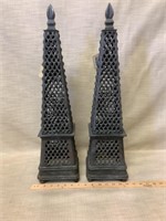 Pair of obelisks