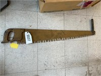 VINTAGE ONE MAN CROSS CUT SAW APPROX 40 INCHES INC