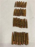 30-06  Calibre.  40 reloaded Cartridges