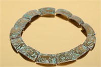 Sterling Silver & Turquoise TAXCO Collar Necklace