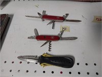 Swiss army knives & divers knife