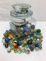 Marbles in Glass Jar