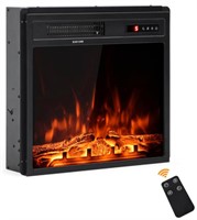 18'' Fireplace Heater, Electric, 1400W, Black