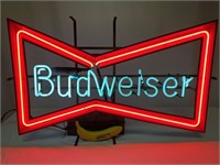 Vintage Budweiser Beer Neon Bar Sign