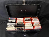 24 Eight Track Tapes w/Case