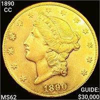 1890-CC $20 Gold Double Eagle UNCIRCULATED