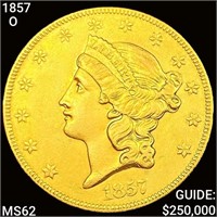 1857-O $20 Gold Double Eagle UNCIRCULATED
