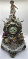 Ornate Porcelain Mantle Clock, Sitzendorf