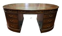 MAITLAND-SMITH PARTNER'S DESK WITH TOOLED LEATHER