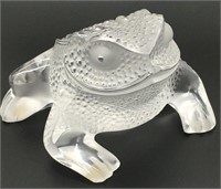 Lalique France Glass Frog Sculpture