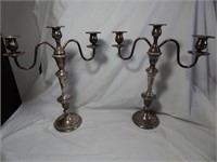 Pair Tall Whiting Davis Sterling Silver Candelabra