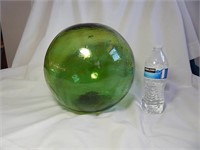 Old Olive Green Japanese Glass Fishing Float