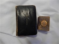 Antique Miniature Bible & Catholic Key of Heaven