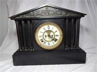 Antique Ansonia Slate Marble Mantle Clock