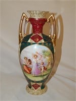 Royal Vienna Austria Vase Hand Painted, Gilded