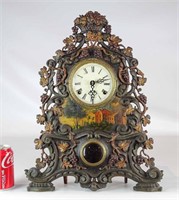 19th c. Iron Mantel Clock