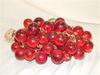 MCM Red Glass Grapes on Driftwood