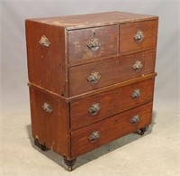 19th c. Victorian Campaign Style Chest