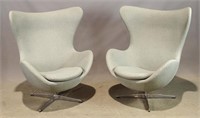 Pair Modern Design Swivel Chairs