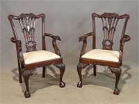 Pair Chippendale Style Chairs