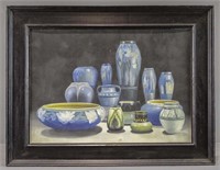 Painting, Still Life with Newcomb Pottery