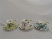 Royal Albert, Aynsley, & Rosina Bone China Teacups