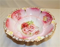Antique RS Prussia Pink Rose Bowl Porcelain