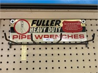 Fuller pipe wrench advertising wire rack